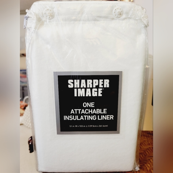 Sharper Image Snap Solutions Blackout Window Drapery Panel Liner Privacy Energy - Picture 2 of 3